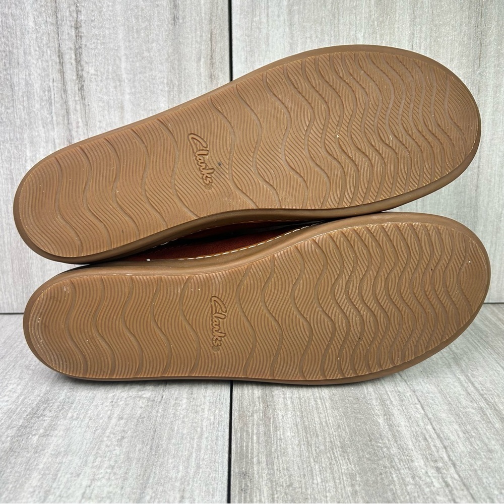 Clarks Amberlee Crest Rust Maroon Suede Classic Sneaker Lace Shoe Womens Size 9 - Picture 9 of 11
